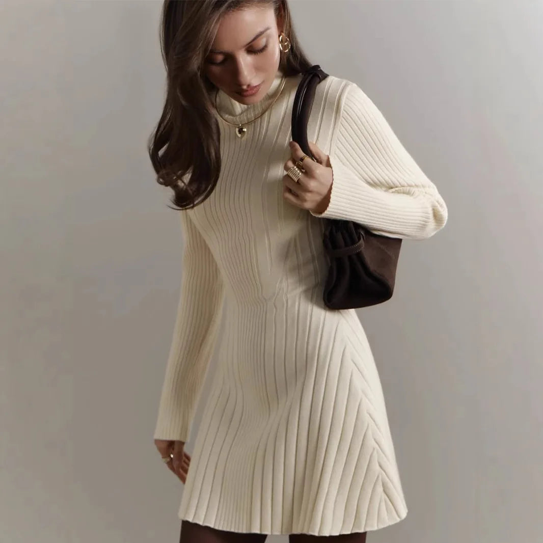 Semi-High Neck Dress